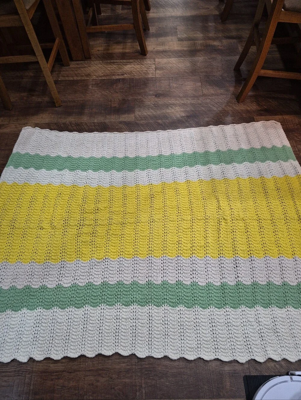 Handmade Crochet Afghan Throw Lap Blanket 73 X 50 Cottagecore Grandmacore